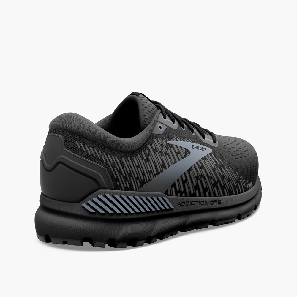 Chaussures Running Route Brooks Addiction 15 Noir Noir Homme | SOT-8931672